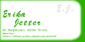 erika jetter business card